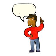 cartoon man with great idea speech bubble N17