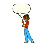 cartoon angry man arguing with speech bubble N6