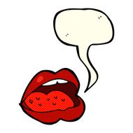cartoon open mouth with speech bubble N4