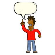 cartoon angry man making point with speech bubble N6