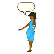 cartoon pretty woman looking at nails with speech bubble N6
