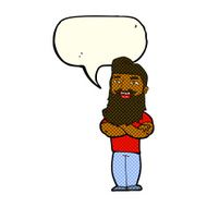 cartoon proud man with speech bubble N16