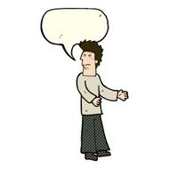 cartoon disgusted man with speech bubble N6