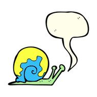 cartoon snail with speech bubble N22