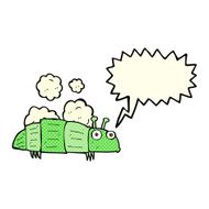 cartoon bug with speech bubble N21