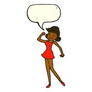 cartoon woman with can do attitude speech bubble N6