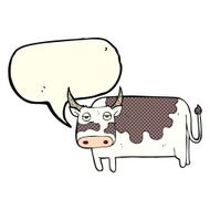 cartoon cow with speech bubble N23