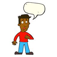 cartoon shocked man with speech bubble N62