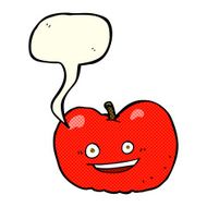 cartoon apple with speech bubble N21