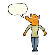 cartoon fox woman with speech bubble N3
