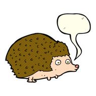 cartoon hedgehog with speech bubble N6