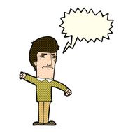 cartoon angry man with speech bubble N49