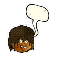 cartoon happy man with speech bubble N259