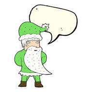 cartoon santa claus with speech bubble N110