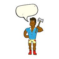 cartoon lumberjack with speech bubble N4