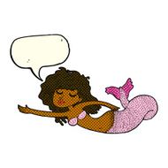 cartoon mermaid with speech bubble N37