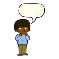 cartoon surprised man with speech bubble N79
