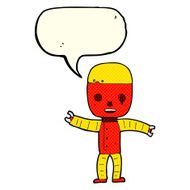 cartoon robot with speech bubble N101