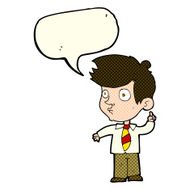 cartoon boy asking question with speech bubble N12