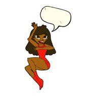 cartoon woman in lingerie with speech bubble N26