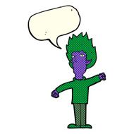 cartoon vampire man with speech bubble N68