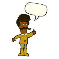 cartoon old man in poor clothes with speech bubble N5