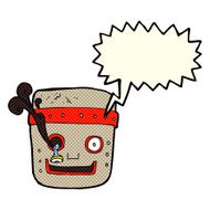 cartoon robot head with speech bubble N35