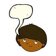 cartoon happy man with speech bubble N260