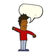cartoon stressed man with speech bubble N41