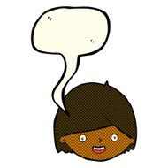 cartoon happy face with speech bubble N30