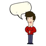 cartoon man sticking out tongue with speech bubble N18