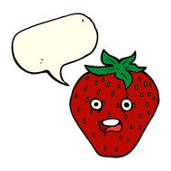 cartoon strawberry with speech bubble N16