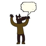 cartoon wolf man with speech bubble N24
