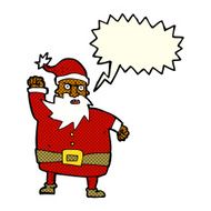 cartoon santa claus with speech bubble N111