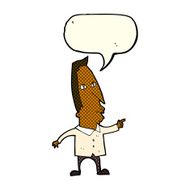 cartoon pointing man with speech bubble N49