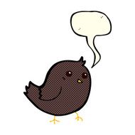 cartoon bird with speech bubble N172