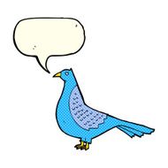 cartoon bird with speech bubble N174