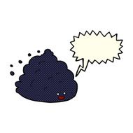 cartoon cloud character with speech bubble N6