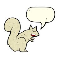 cartoon squirrel with speech bubble N7