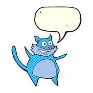 funny cartoon cat with speech bubble N6