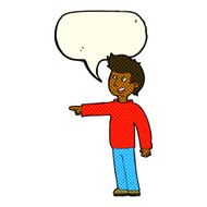 cartoon happy man pointing and laughing with speech bubble N5