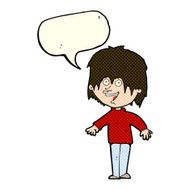 cartoon excited man with speech bubble N38