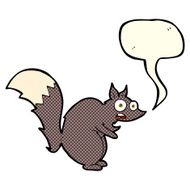 funny startled squirrel cartoon with speech bubble N5