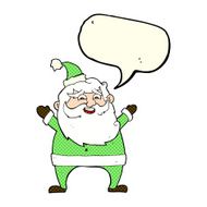 jolly santa cartoon with speech bubble N16