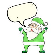 jolly santa cartoon with speech bubble N17