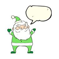 jolly santa cartoon with speech bubble N18