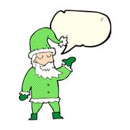 cartoon santa claus with speech bubble N112