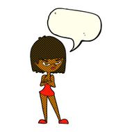 cartoon angry woman with speech bubble N12