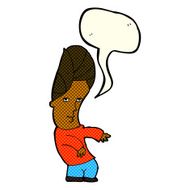 cartoon man with no worries speech bubble N6