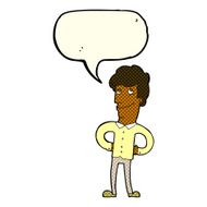 cartoon happy man with speech bubble N263